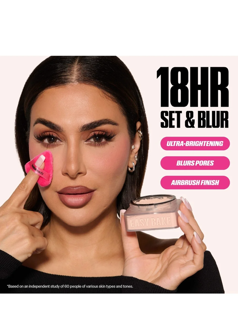 Huda Beauty Easy Bake Loose Setting Powder In Kunafa  Full Size NWOB✨FREE GIFT✨